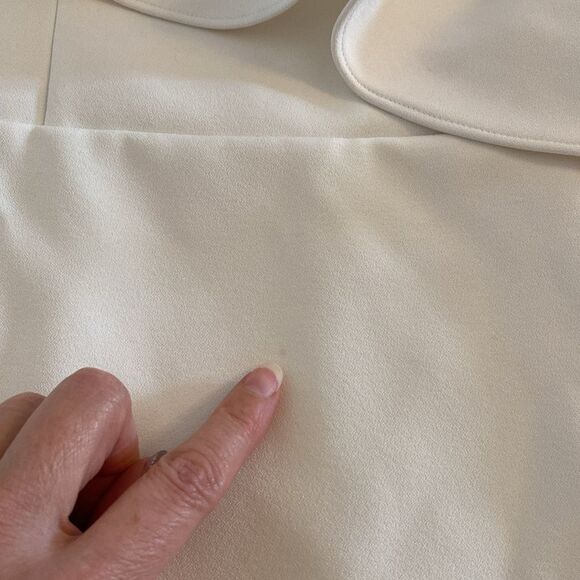 BCBG White Ruffled One Shoulder Mini Dress Size 8 - Picture 14 of 14